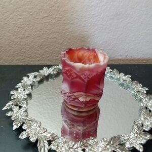 GORGEOUS VTG Imperial Slag Glass 2.5" Toothpick Holder